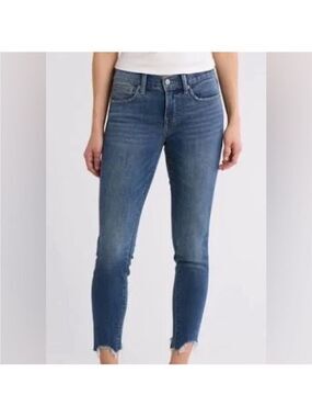 Lucky Brand Bridgette High Rise Skinny Shark Bite Hem Blue Jeans, Size 10/30